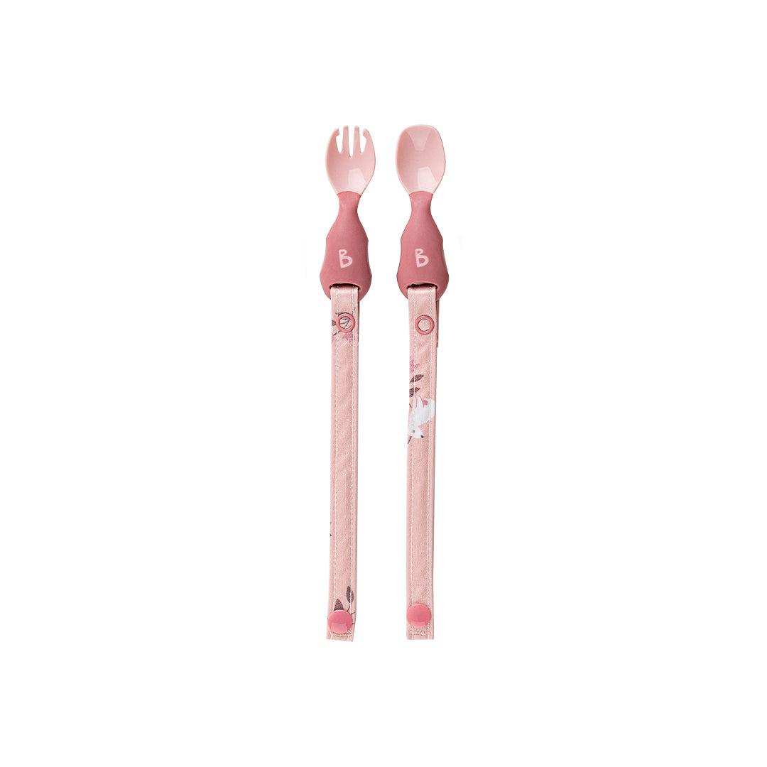 Bibado Handi No Drop Baby Cutlery - Blush-Cutlery-Blush- | Natural Baby Shower