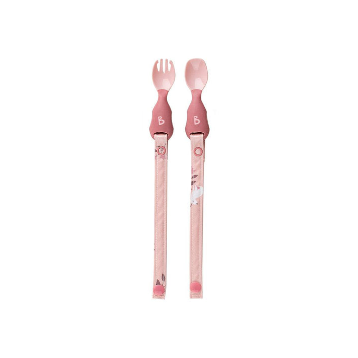 Bibado Handi No Drop Baby Cutlery - Blush-Cutlery-Blush- | Natural Baby Shower