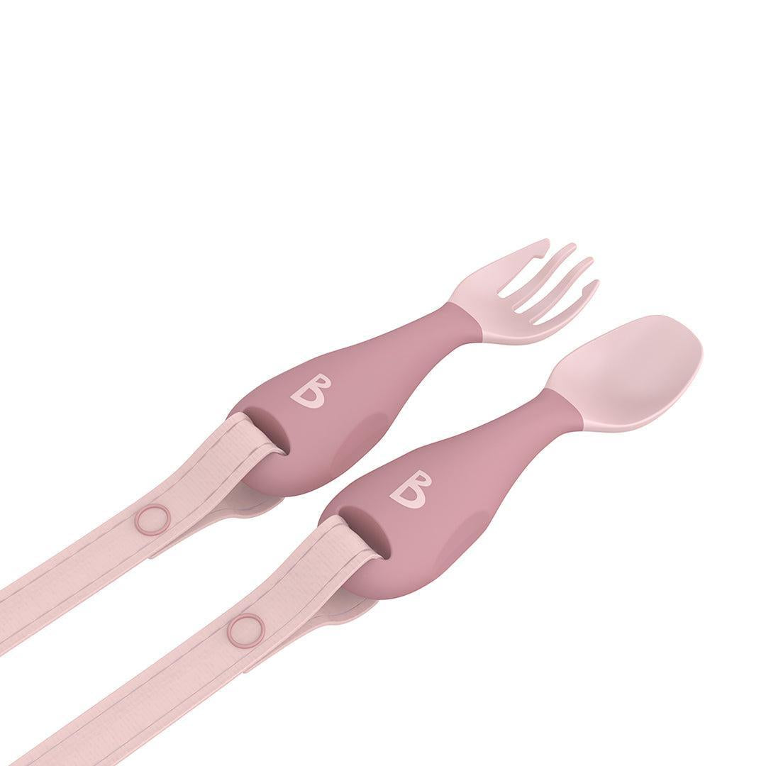 Bibado Handi No Drop Baby Cutlery - Blush-Cutlery-Blush- | Natural Baby Shower