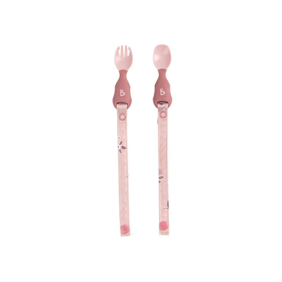 Bibado Handi No Drop Baby Cutlery - Blush-Cutlery-Blush- | Natural Baby Shower