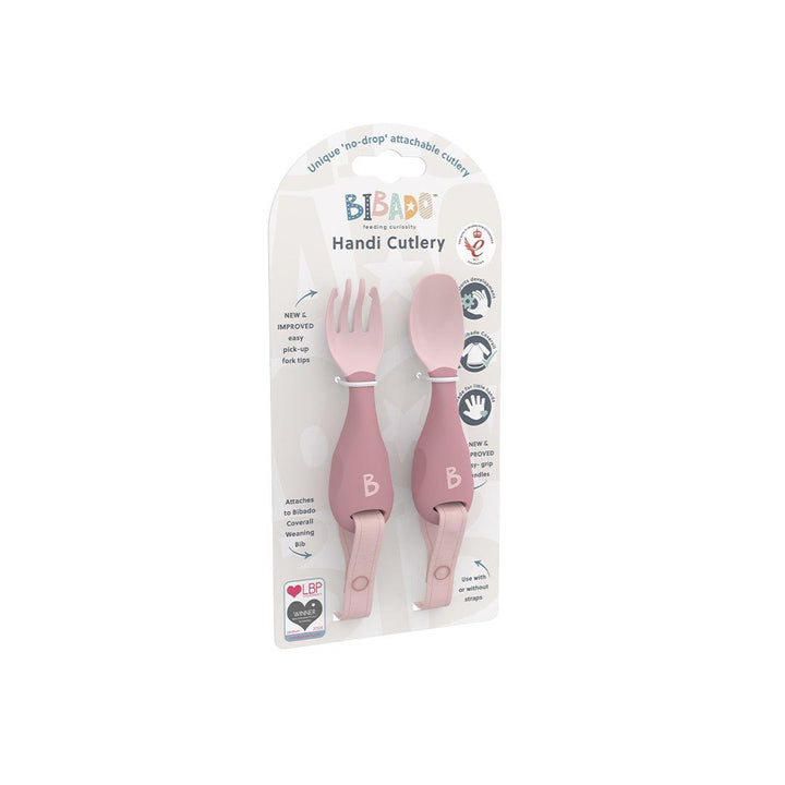 Bibado Handi No Drop Baby Cutlery - Blush-Cutlery-Blush- | Natural Baby Shower