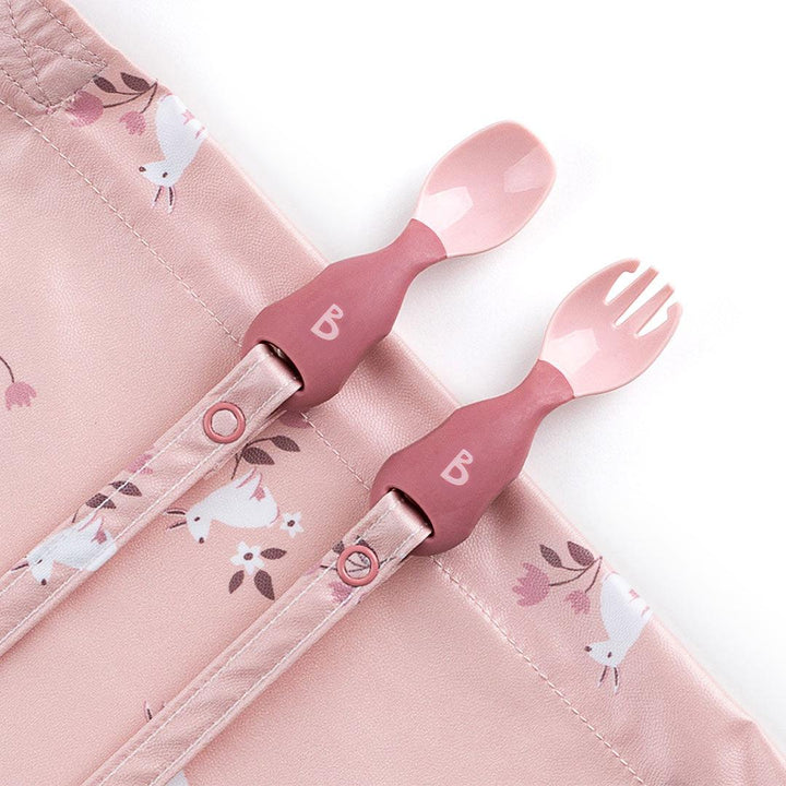 Bibado Handi No Drop Baby Cutlery - Blush-Cutlery-Blush- | Natural Baby Shower