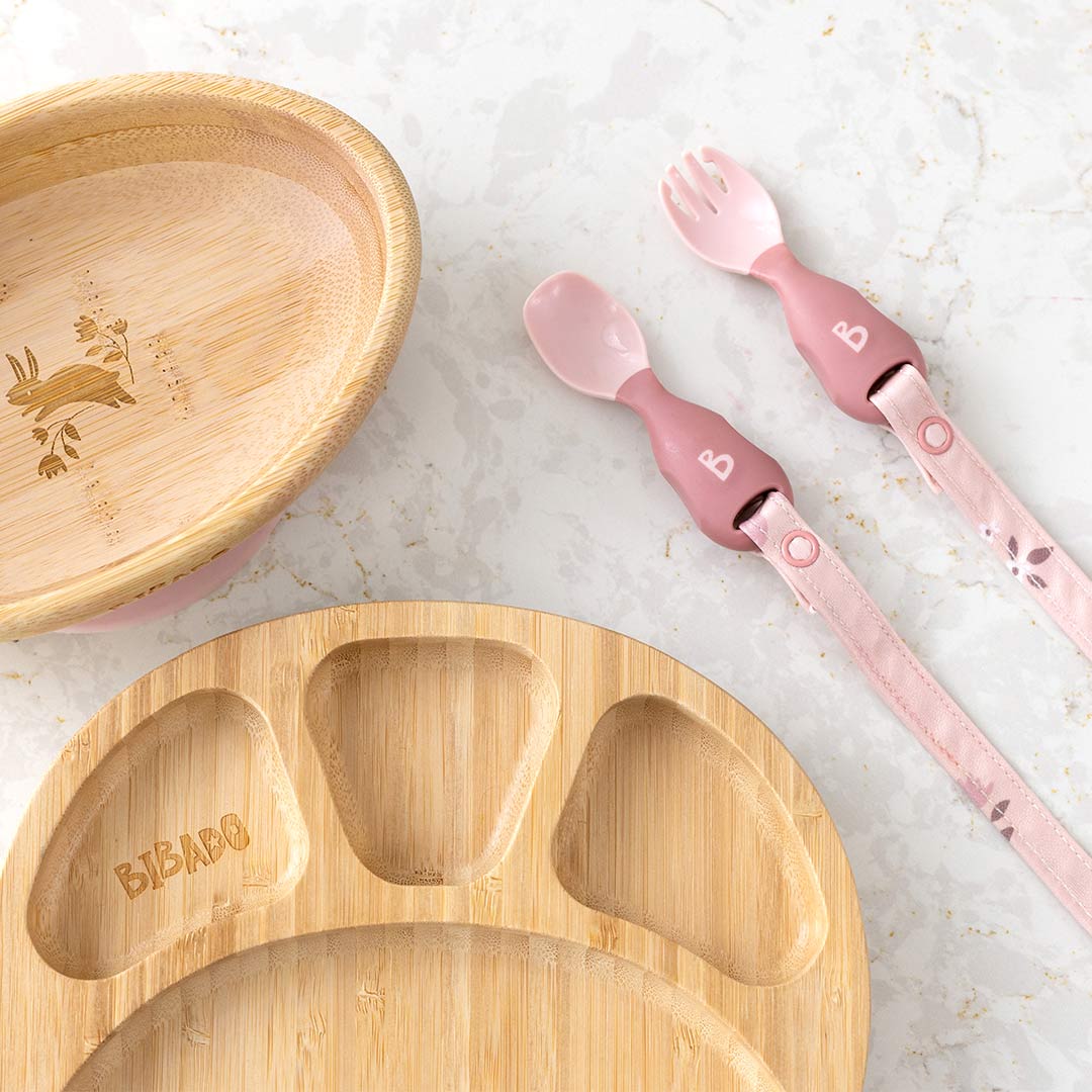 Bibado Handi No Drop Baby Cutlery - Blush-Cutlery-Blush- | Natural Baby Shower