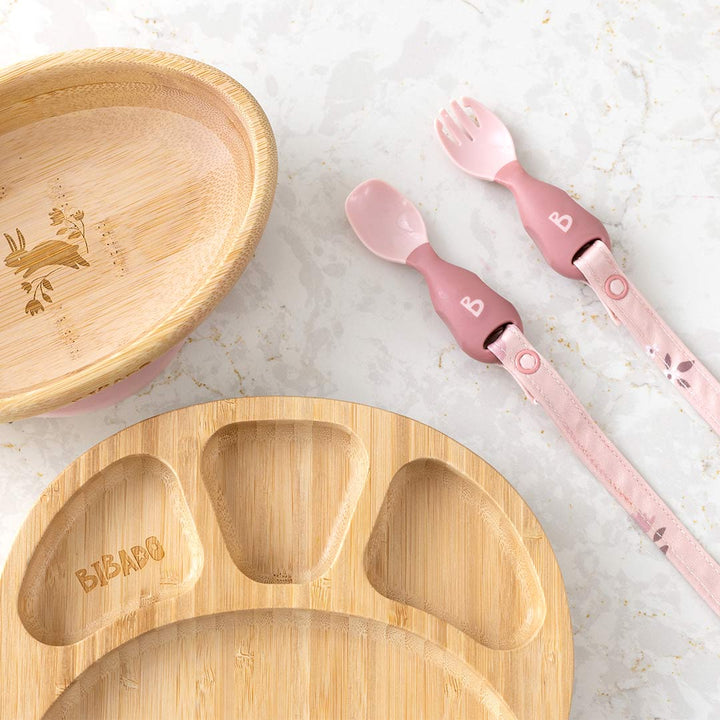 Bibado Handi No Drop Baby Cutlery - Blush-Cutlery-Blush- | Natural Baby Shower