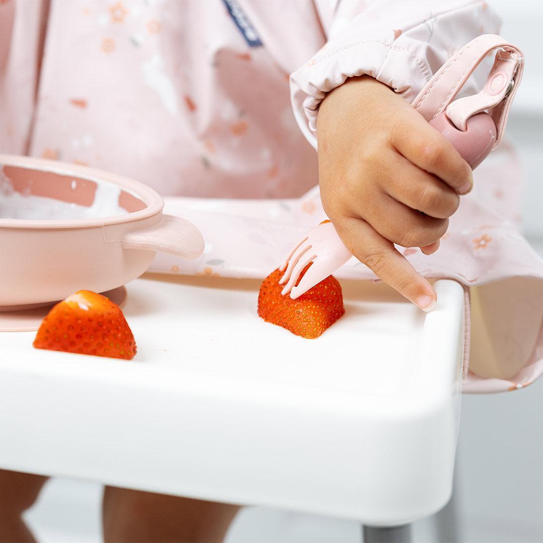 Bibado Handi No Drop Baby Cutlery - Blush-Cutlery-Blush- | Natural Baby Shower