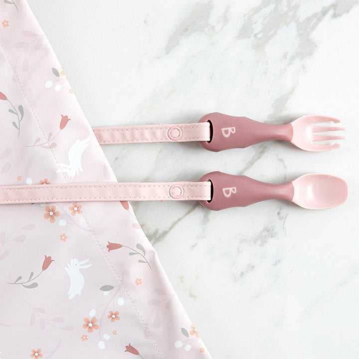 Bibado Handi No Drop Baby Cutlery - Blush-Cutlery-Blush- | Natural Baby Shower