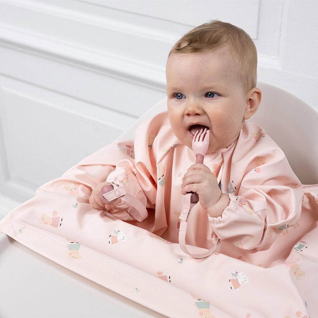 Bibado Handi No Drop Baby Cutlery - Blush-Cutlery-Blush- | Natural Baby Shower