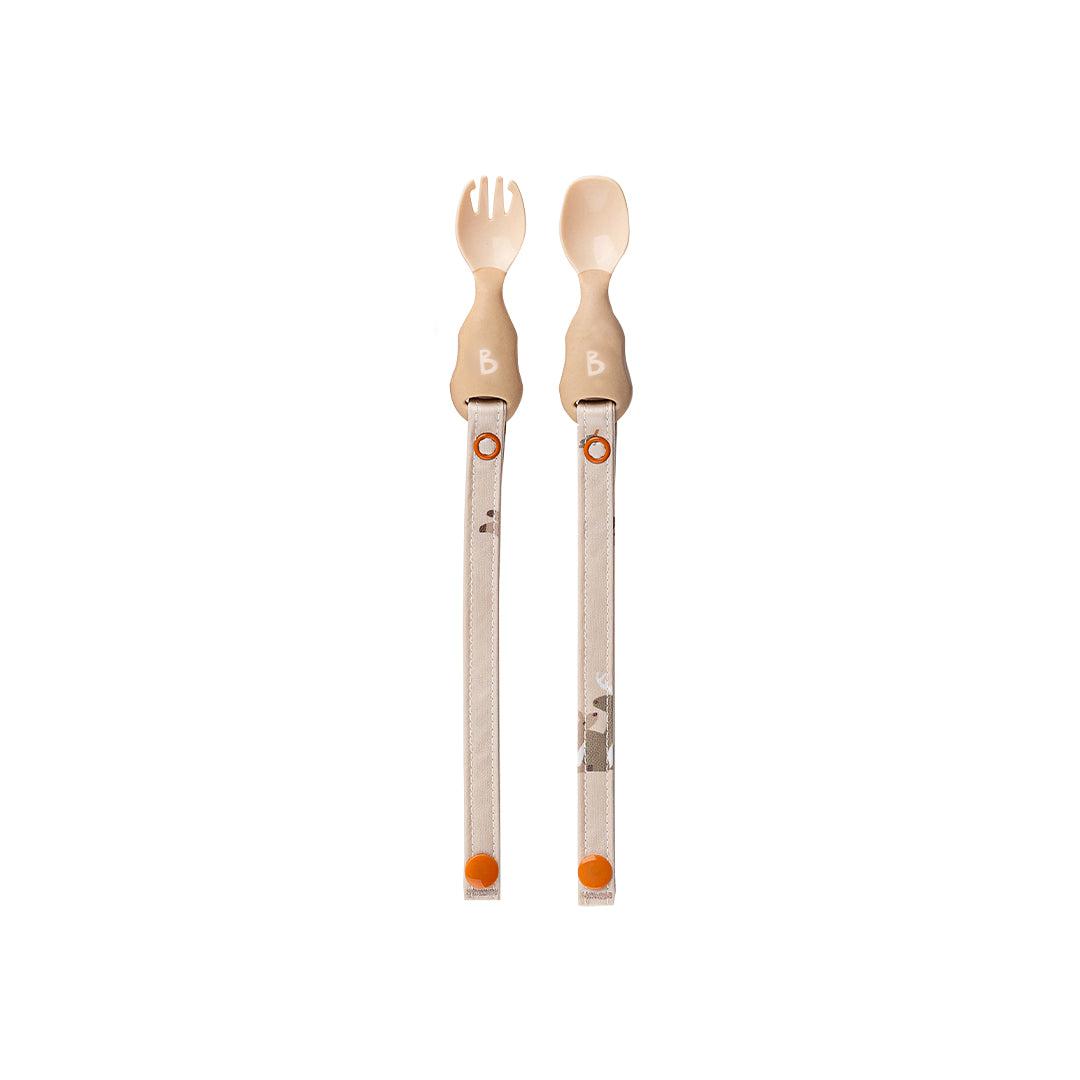 Bibado Handi No Drop Baby Cutlery - Fawn-Cutlery-Fawn- | Natural Baby Shower