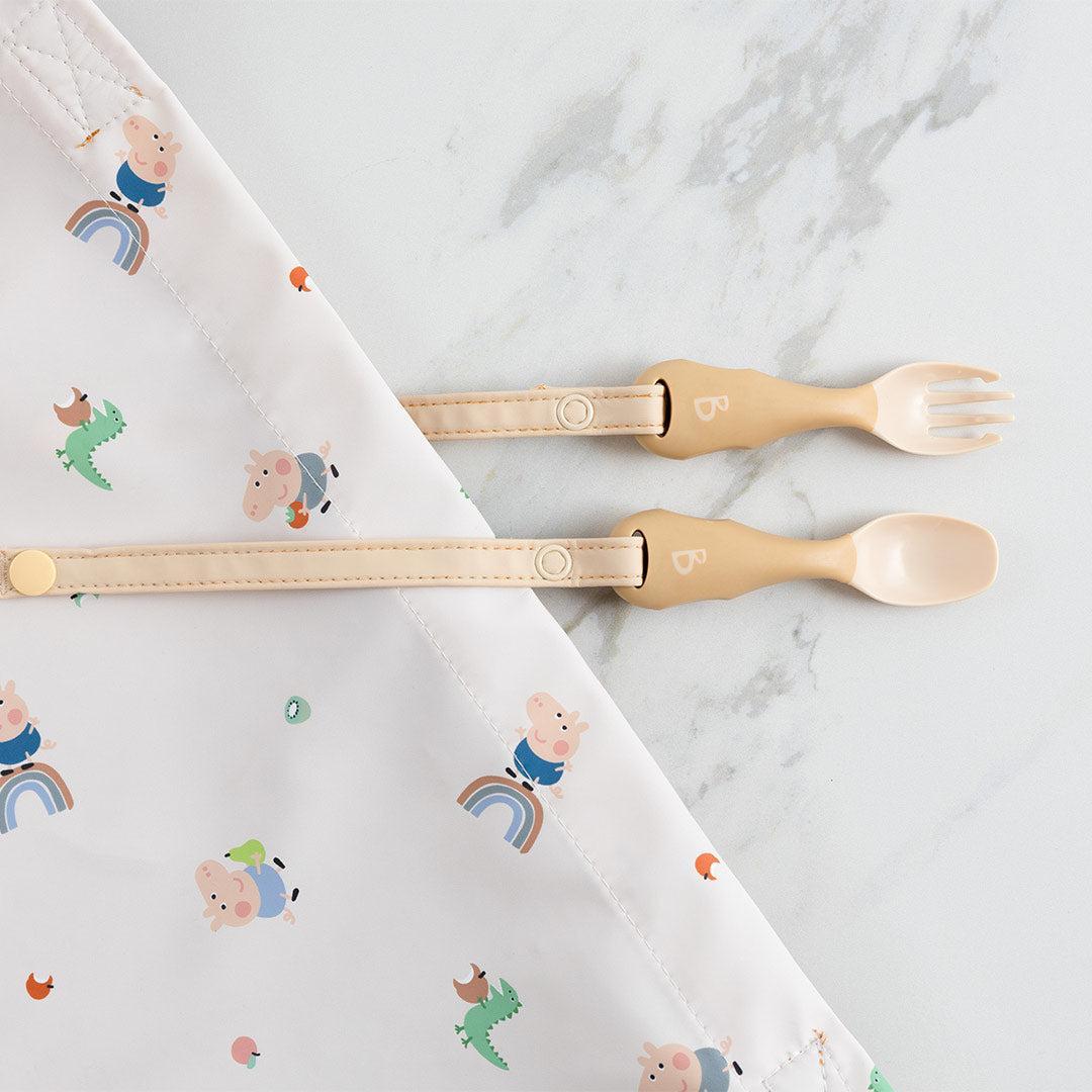 Bibado Handi No Drop Baby Cutlery - Fawn-Cutlery-Fawn- | Natural Baby Shower