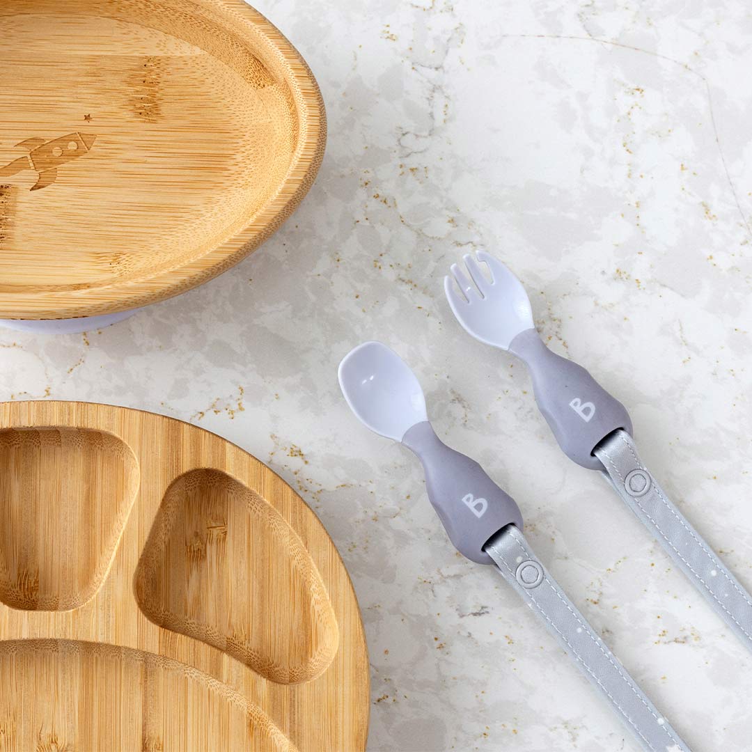 Bibado Handi No Drop Baby Cutlery - Mist-Cutlery-Mist- | Natural Baby Shower