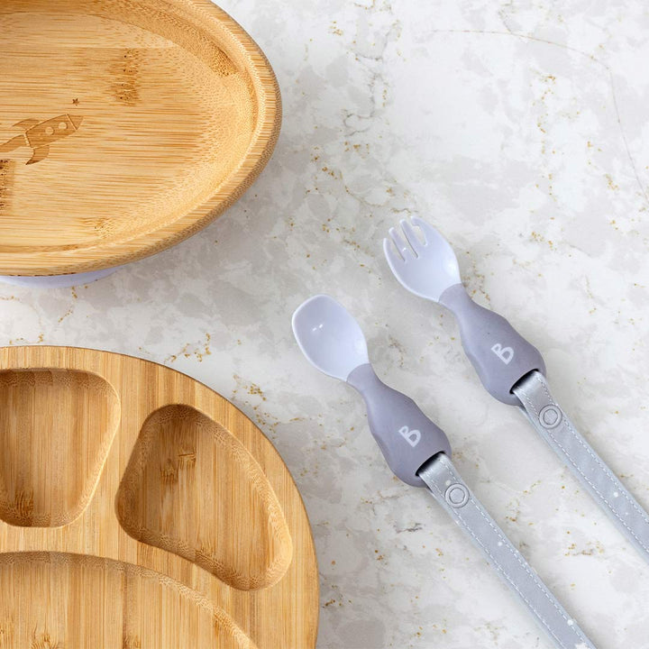 Bibado Handi No Drop Baby Cutlery - Mist-Cutlery-Mist- | Natural Baby Shower