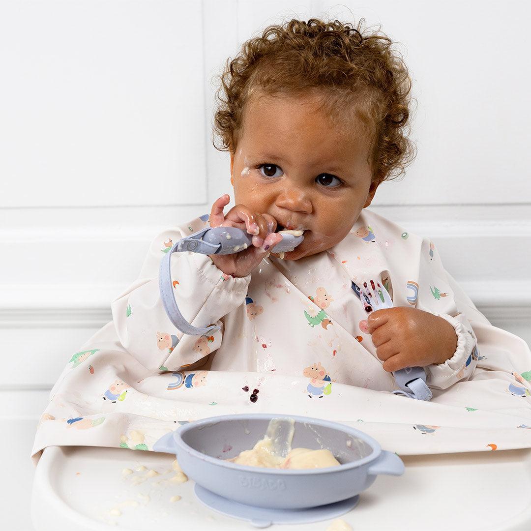Bibado Handi No Drop Baby Cutlery - Mist-Cutlery-Mist- | Natural Baby Shower