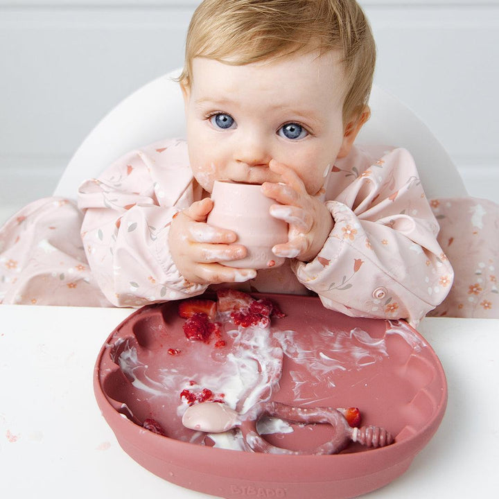 Bibado The Learning Curve™ Plate - Blush-Plates-Blush-One Size | Natural Baby Shower