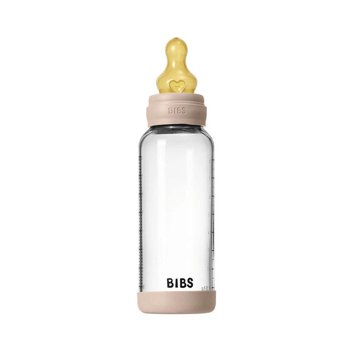 BIBS Baby Glass Bottle Complete Set - Blush-Baby Bottles-Blush-225ml | Natural Baby Shower