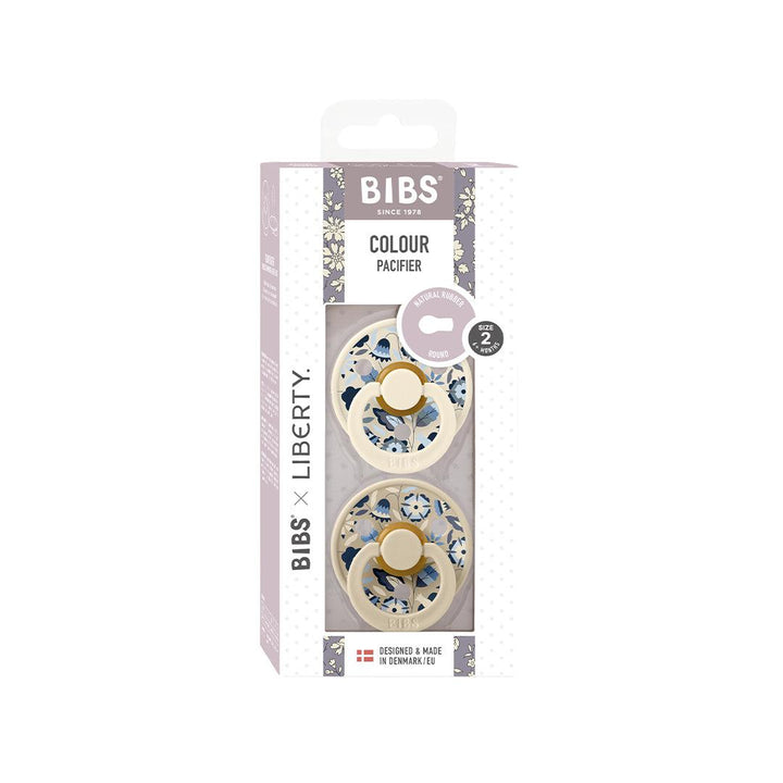BIBS X LIBERTY Colour Latex Pacifier - 2 Pack - Ivory Mix - Bobo-Pacifiers-Ivory Mix/Bobo-Size 1 | Natural Baby Shower