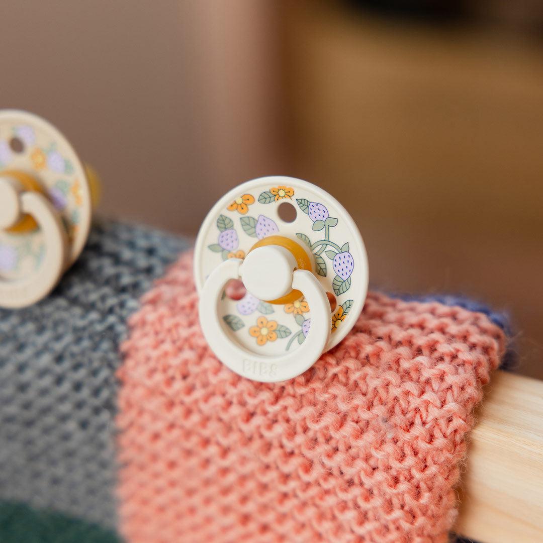 BIBS X LIBERTY Colour Latex Pacifier Pack Ivory Mix Strawberri