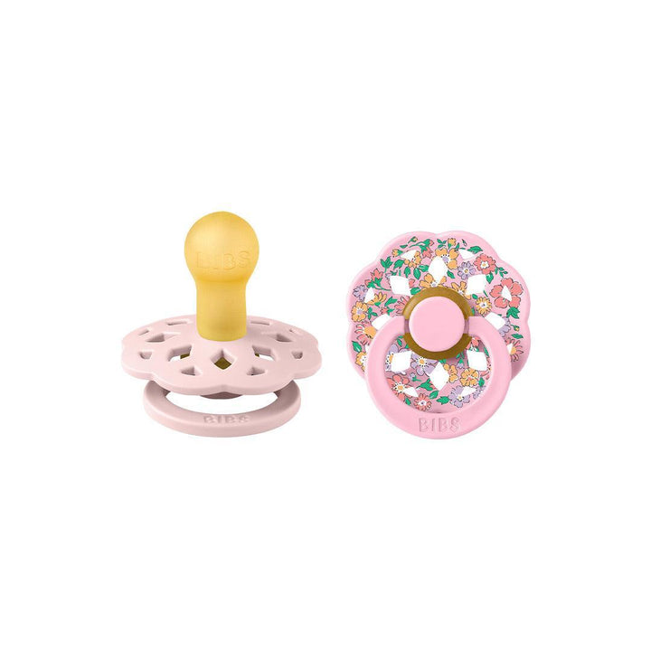 BIBS X LIBERTY Latex Pacifier Boheme 2 Pack Oscar Meadow - Blossom / Baby Pink-Pacifiers-Blossom / Baby Pink-1 | Natural Baby Shower