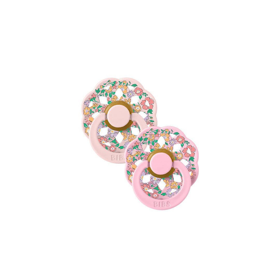 BIBS X LIBERTY Latex Pacifier Boheme 2 Pack Oscar Meadow - Blossom / Baby Pink-Pacifiers-Blossom / Baby Pink-1 | Natural Baby Shower