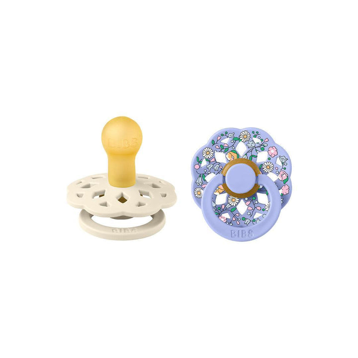 BIBS X LIBERTY Latex Pacifier Boheme 2 Pack Chloe Meadow - Ivory / Hush-Pacifiers-Ivory / Hush-1 | Natural Baby Shower
