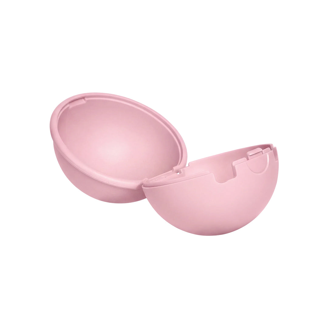 BIBS Colour Pacifier Round Latex & Pacifier Case Mini - Petal/Baby Pink