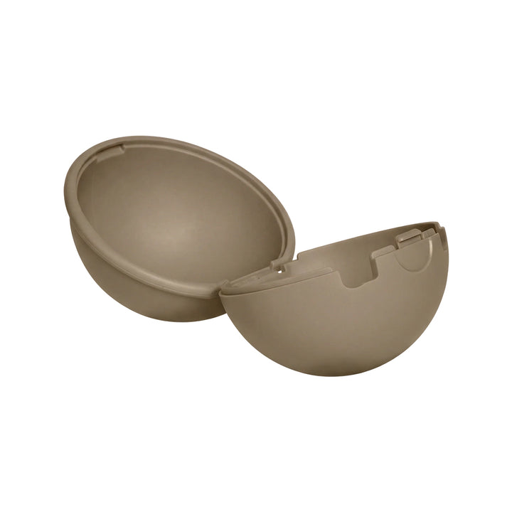 BIBS Colour Pacifier Round Latex & Pacifier Case Mini - Vanilla/Dark Oak