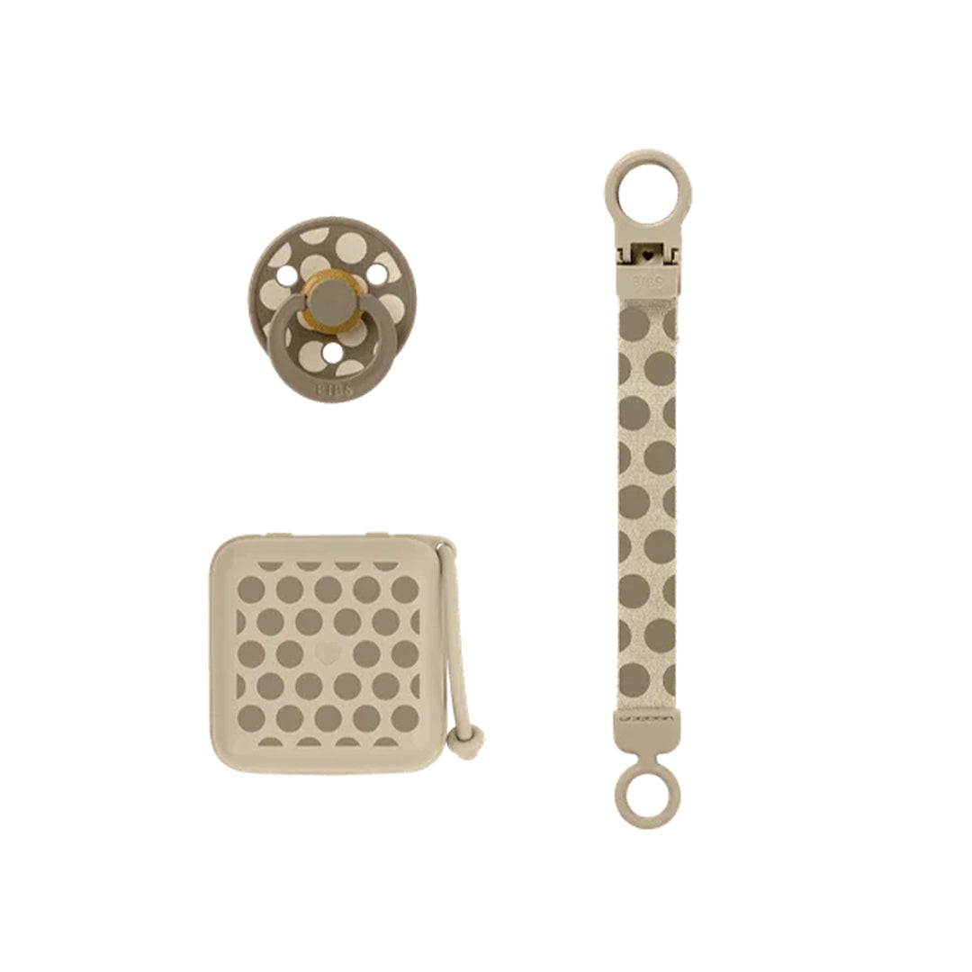 BIBS Studio Gift Set Polka Soothe & Go Latex - Vanilla