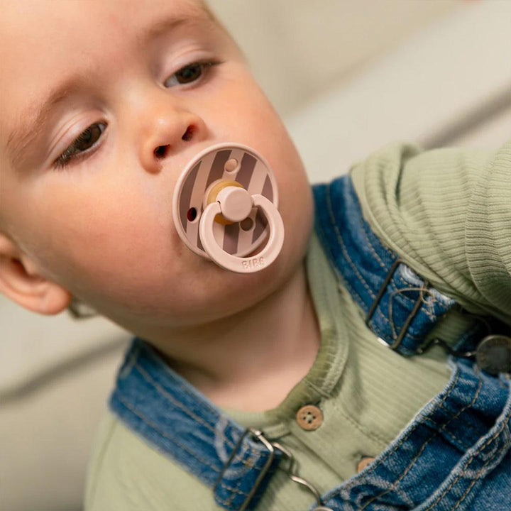 BIBS Studio Block Latex Pacifier - 2 Pack - Blush Mix-Pacifiers-Size 1- | Natural Baby Shower