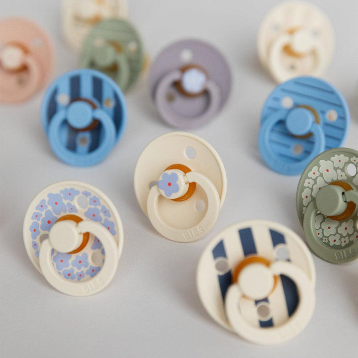 BIBS Studio Latex Pacifier - 2 Pack - Fossil Grey Mix - Jasmine-Pacifiers- | Natural Baby Shower