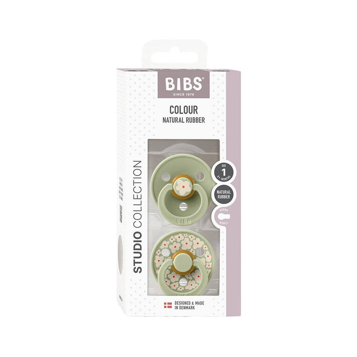BIBS Studio Latex Pacifier - 2 Pack - Sage Mix - Jasmine-Pacifiers- | Natural Baby Shower