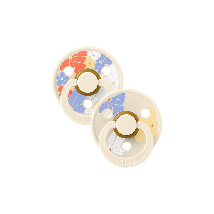 BIBS Studio Latex Pacifier - 2 Pack - Ivory Mix - Morning Bloom-Pacifiers- | Natural Baby Shower