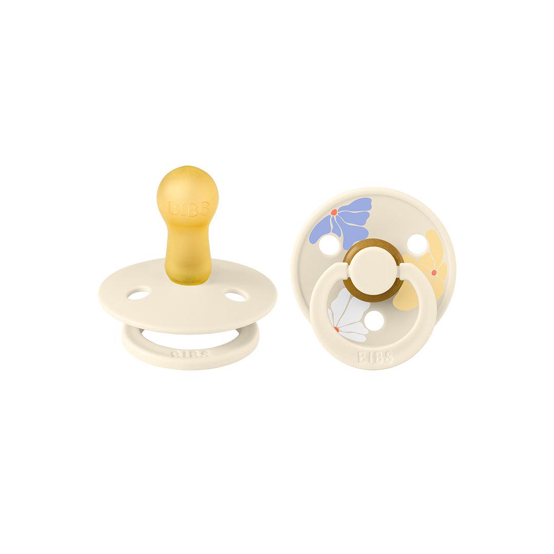 BIBS Studio Latex Pacifier - 2 Pack - Ivory Mix - Morning Bloom-Pacifiers- | Natural Baby Shower
