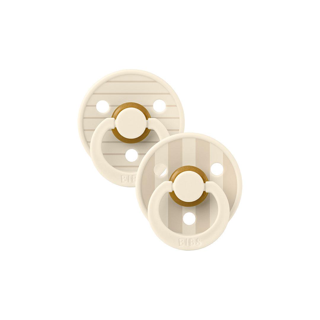 BIBS Studio Latex Pacifier - 2 Pack - Ivory Vanilla Mix - Pin-Pacifiers- | Natural Baby Shower