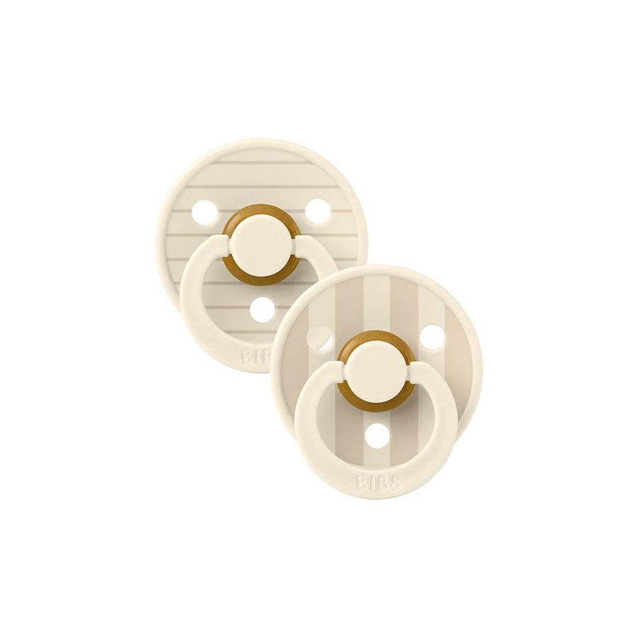 BIBS Studio Latex Pacifier - 2 Pack - Ivory Vanilla Mix - Pin-Pacifiers- | Natural Baby Shower