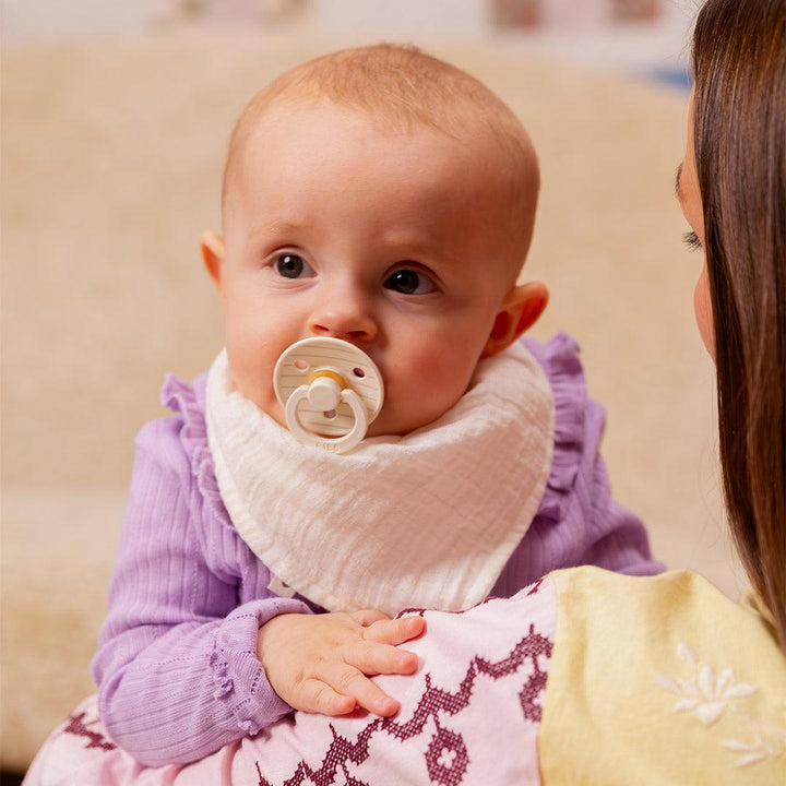 BIBS Studio Latex Pacifier - 2 Pack - Ivory Vanilla Mix - Pin-Pacifiers- | Natural Baby Shower