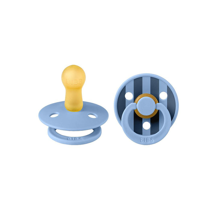 BIBS Studio Latex Pacifier - 2 Pack - Sky Blue Mix - Pin-Pacifiers- | Natural Baby Shower