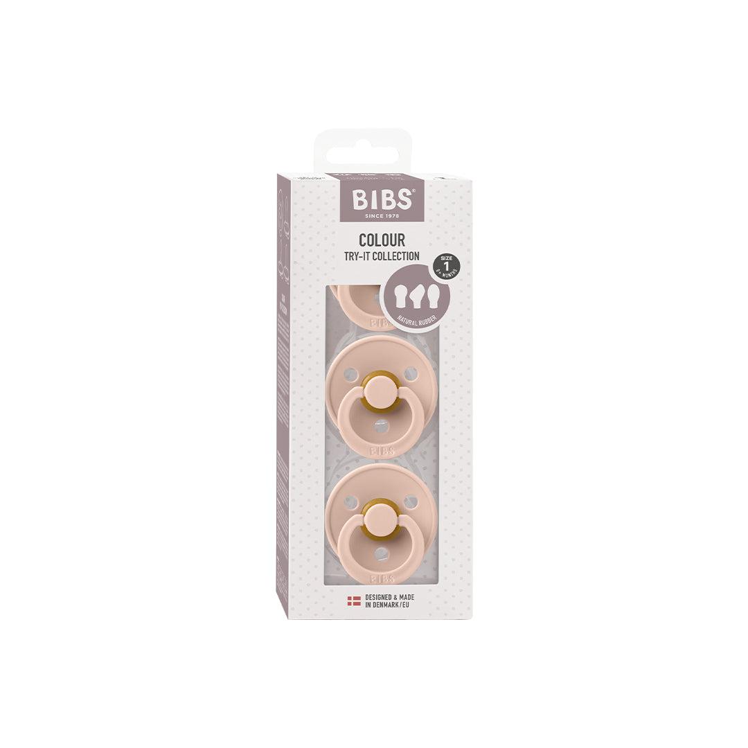 BIBS Try-It Colour Pacifiers - 3 Pack - Blush-Pacifiers-Blush- | Natural Baby Shower