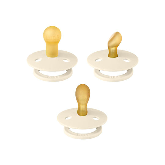 BIBS Try-It Colour Pacifiers - 3 Pack - Ivory-Pacifiers-Ivory- | Natural Baby Shower