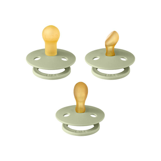 BIBS Try-It Colour Pacifiers - 3 Pack - Sage-Pacifiers-Sage- | Natural Baby Shower