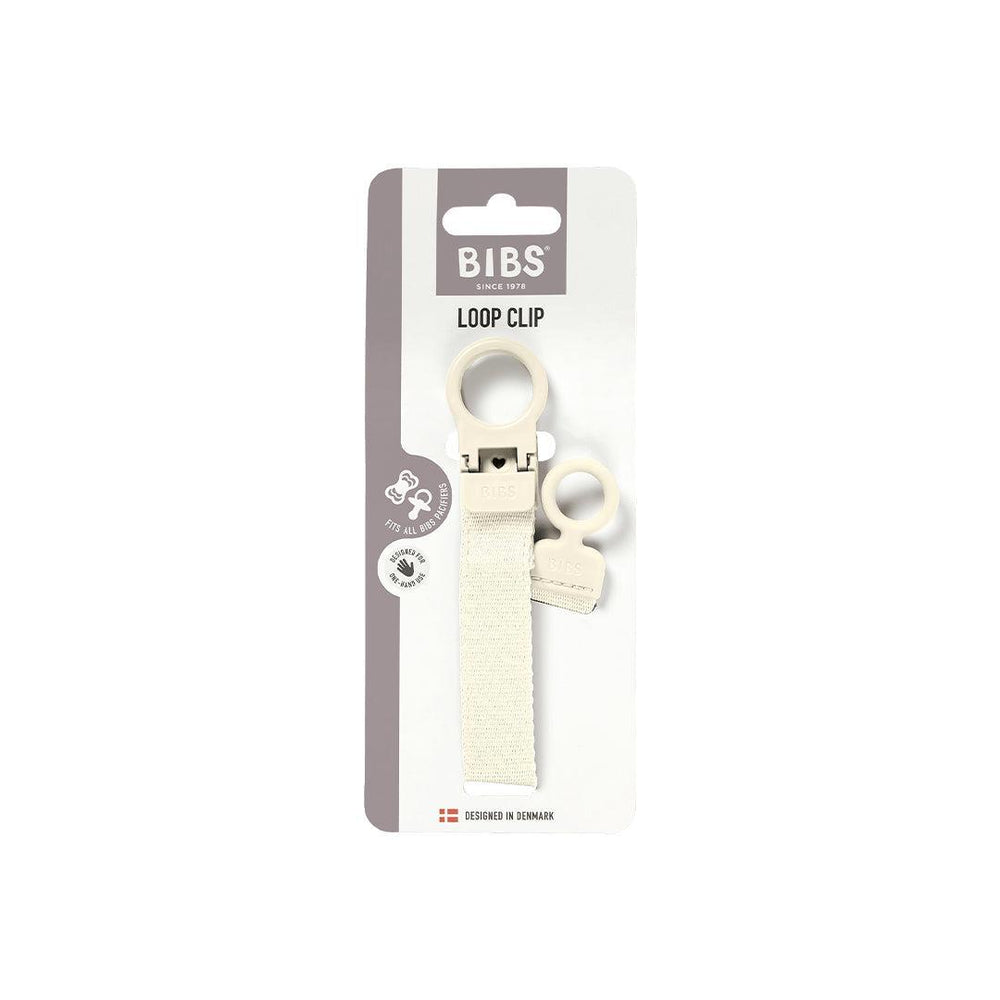 BIBS World BIBS Pacifier Clip Loop - Ivory-Pacifier Clips-Ivory-One Size | Natural Baby Shower