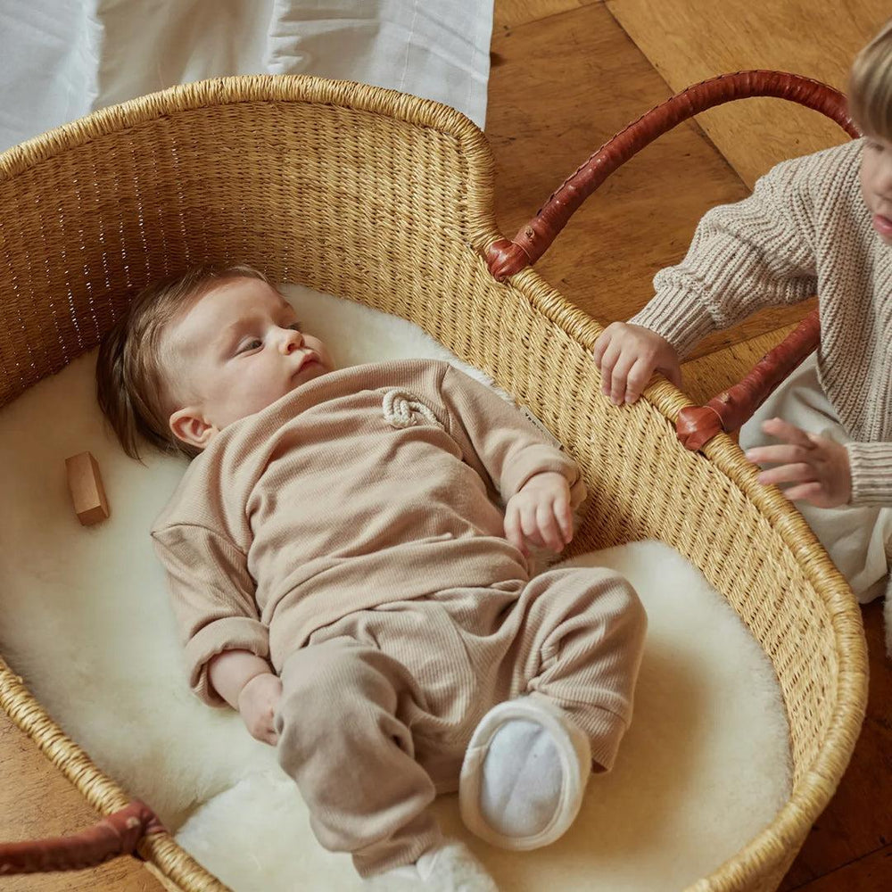 Binibamba Sheepskin Snuggler - Chalk-Seat Liners-Chalk-One Size | Natural Baby Shower