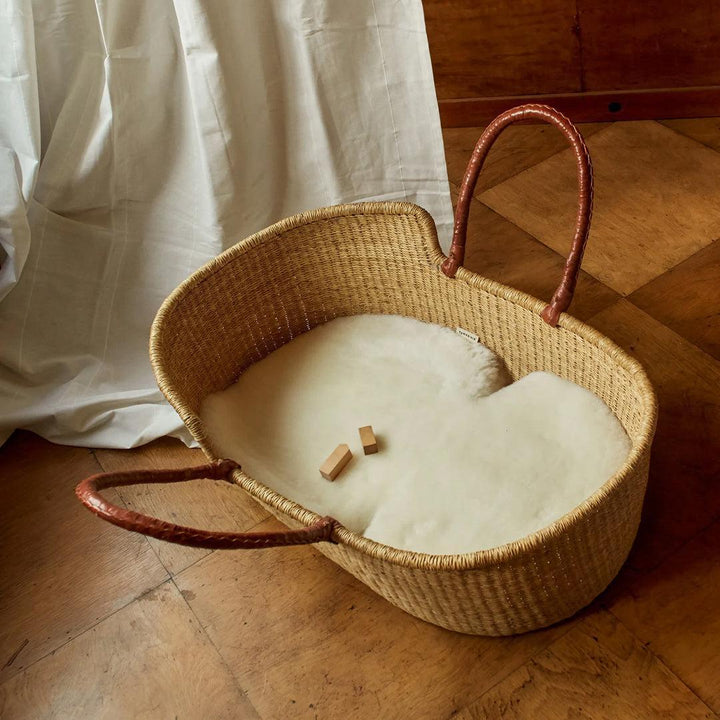 Binibamba Sheepskin Snuggler - Chalk-Seat Liners-Chalk-One Size | Natural Baby Shower