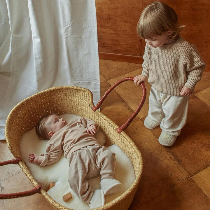 Binibamba Sheepskin Snuggler - Chalk-Seat Liners-Chalk-One Size | Natural Baby Shower