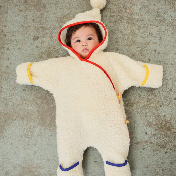 Binibamba BOBO X BINI Merino Snugglesuit - Milk-Snugglesuits-Milk-0-6m | Natural Baby Shower