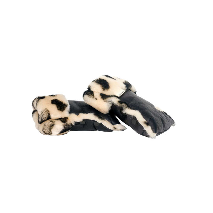 BINIBAMBA Sheepskin Buggy Mittens - Leopard