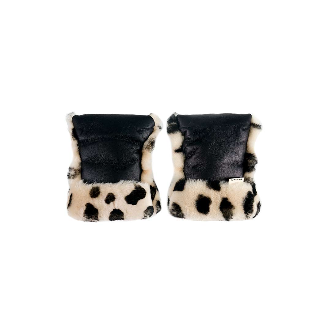 BINIBAMBA Sheepskin Buggy Mittens - Leopard
