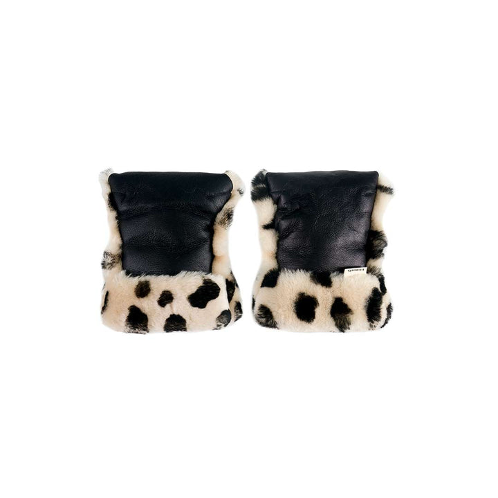 BINIBAMBA Sheepskin Buggy Mittens - Leopard