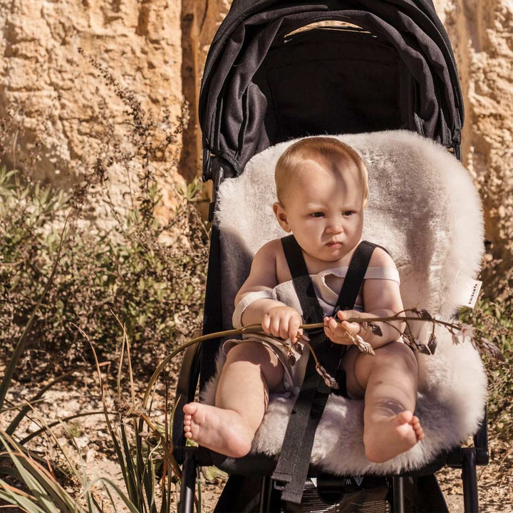BINIBAMBA Merino Sheepskin Snuggler - Moon-Seat Liners- | Natural Baby Shower