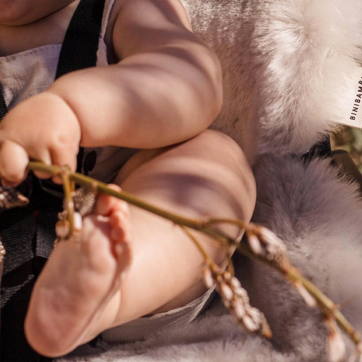 BINIBAMBA Merino Sheepskin Snuggler - Moon-Seat Liners- | Natural Baby Shower