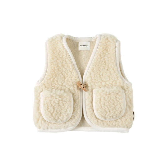 Binibamba Merino Snugglevest - Milk-Tops-Milk-0-6m | Natural Baby Shower