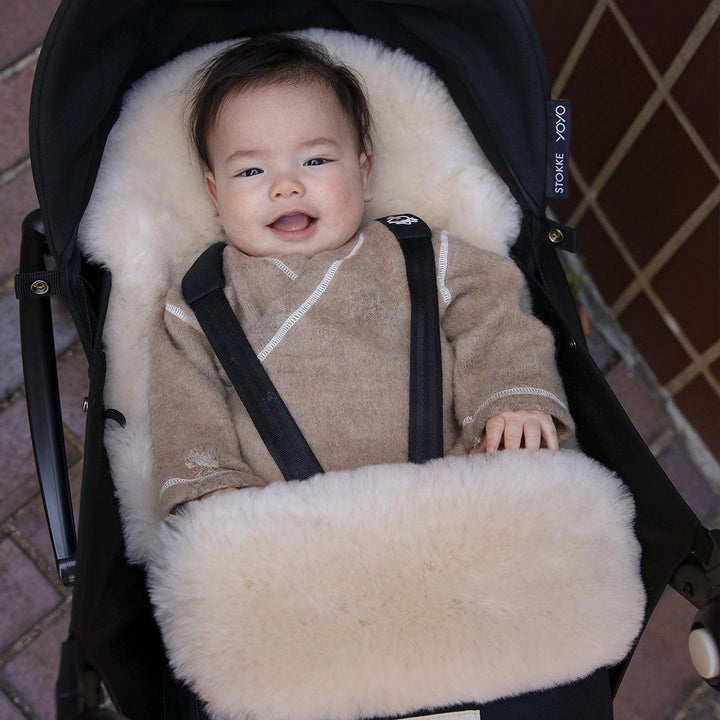 BINIBAMBA Minipuff - Milk-Footmuffs- | Natural Baby Shower